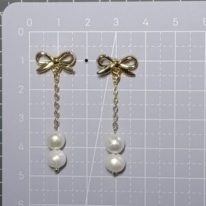 Gold Freshwater Pearl Drop Earrings
